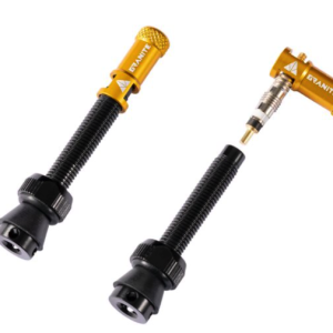 Valves (44mm) et bouchons de valve Granite CNC/démonte obus Or Juicy Nipples