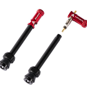 Valves (60mm) et bouchons de valve Granite CNC/démonte obus Rouge Juicy Nipple