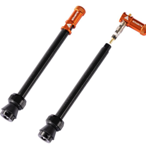 Valves (80mm) et bouchons de valve Granite CNC/démonte obus Orange Juicy Nippl