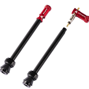 Valves (80mm) et bouchons de valve Granite CNC/démonte obus Rouge Juicy Nipple