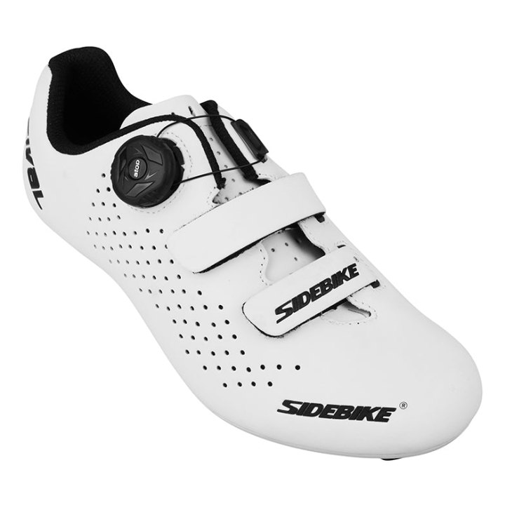 Chaussure Route Sidebike Rival Blanc T41 Fixation Boa Atop-Velcro Compatible Look-Shimano (Paire)