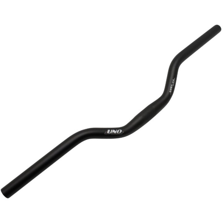 Cintre VTT Demi Releve Alu Noir Mat 25,4 mm L610 mm Hauteur 50 mm