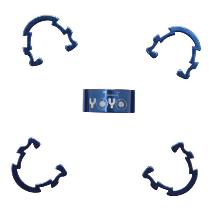 Clips De Gaine-Durite Alu Bleu (Boite De 5)