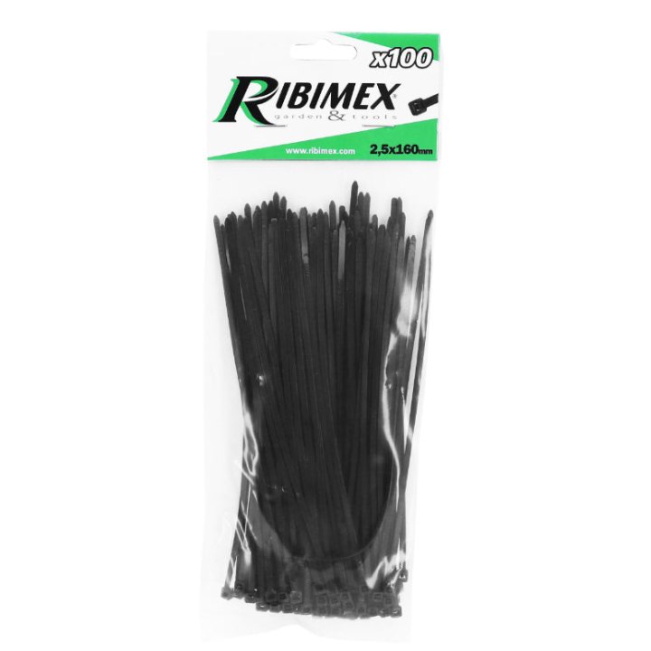 Collier De Serrage Nylon Type Rilsan 2,5X160 mm Noir (Par 100)