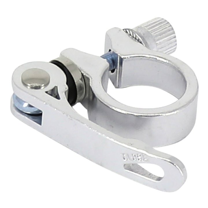 Collier Serrage Tige De Selle Rapide Alu Argent Diam 28,6 mm