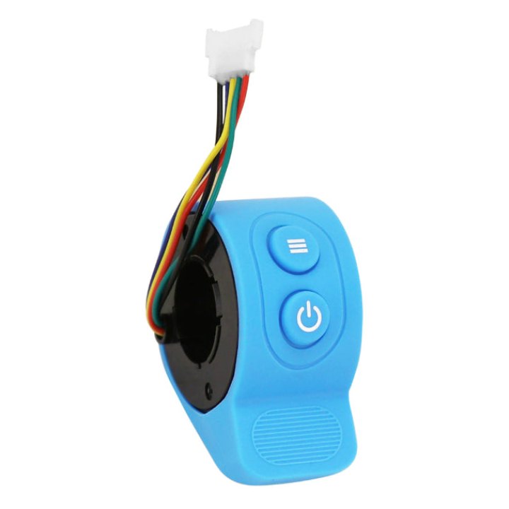 Commande - Gachette Accelerateur Pour Trottinette Cecotec Outsider, Bongo Série A Bleu Turquoise (Avec Bouton De Demarrage)