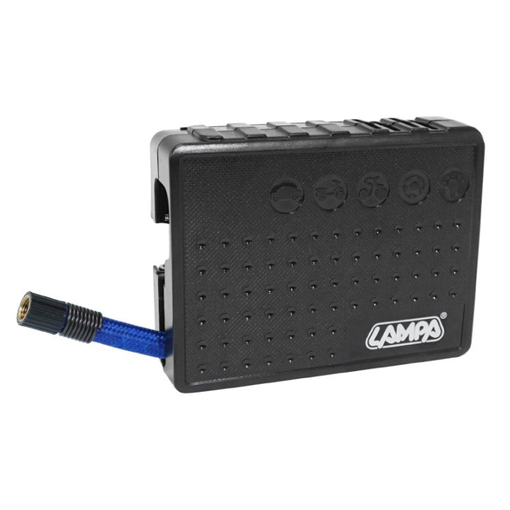 Compresseur-Gonfleur-Pompe Universel De Poche Avec Torche-Lampe LED 8 Bar (8 Piles Aa)