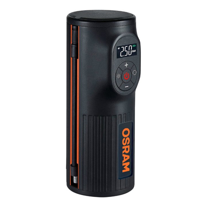 Compresseur-Gonfleur-Pompe Universel Multifonctions Tyre Inflate 2000 (12V) (Fonction Éclairage, Batterie De Secours) (Inclus Support Pour Vélo) Chargement Usb -Osram-