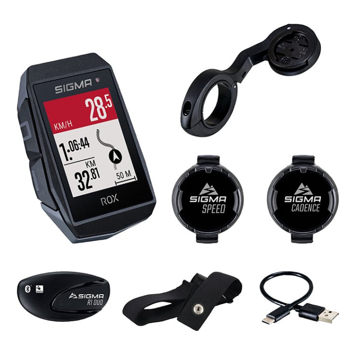 Compteur Sigma Rox11.1 Evo Gps Noir Avec Cardio, Altimetre, Emetteur Cadence + Vitesse