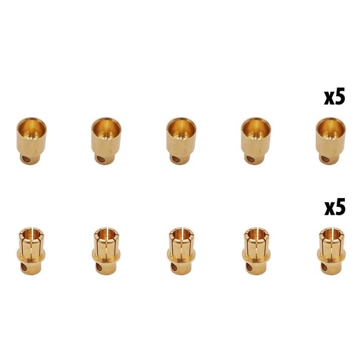 Connecteurs banane 8mm x10 pcs (5 male + 5 femelles)