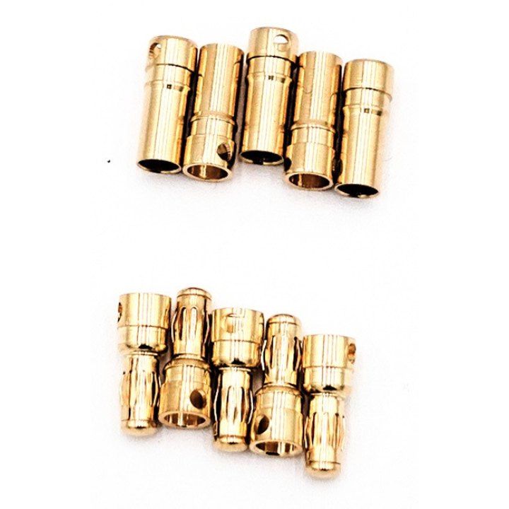 Connecteurs banane 3.5mm x10 (5 males +5 femelles)