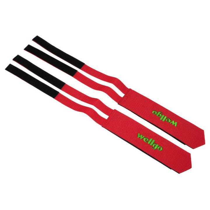 Courroie Cale Pied Large Rouge Avec Scratch (Paire) Pour Fixie