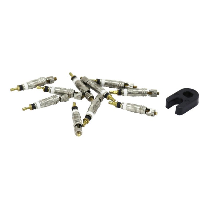 Corps De Valve Pour Tubeless P2R Argent Presta - Obus De Valve Et Outil Montage - Démontage (Lot De 10Pcs)