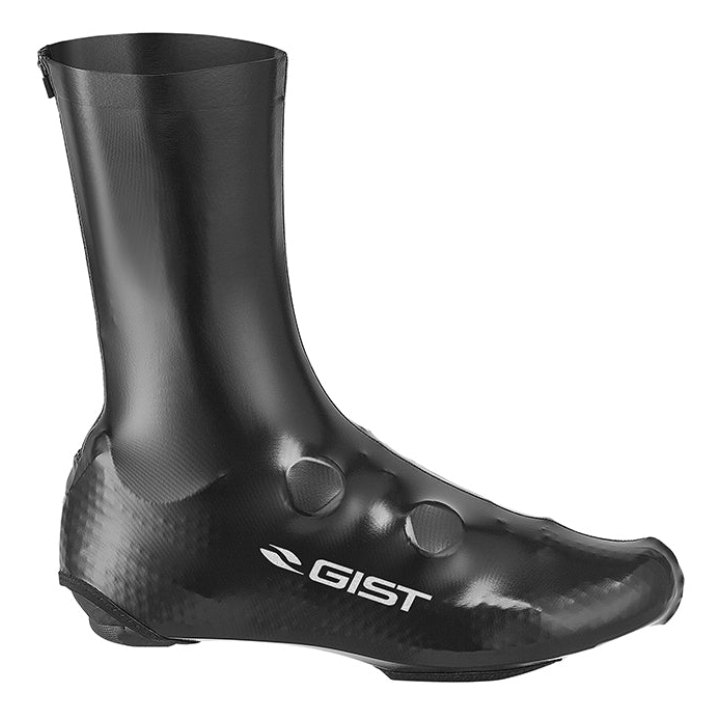 Couvre Chaussure Pluie Route Gist Rain Noir 46-48 Avec Zip Thermosoude (Paire)