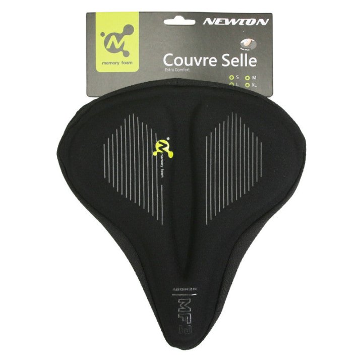 Couvre Selle Vélo Newton Gel Memoire De Forme Noir (245X230 mm)