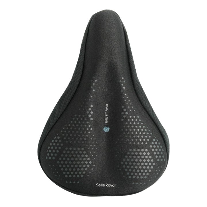 Couvre Selle Vélo Royal Noir A Memoire De Forme Large (251X220 mm) 168G