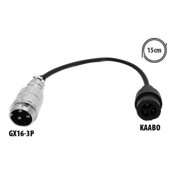 Adaptateur GX16 3P vers Kaabo