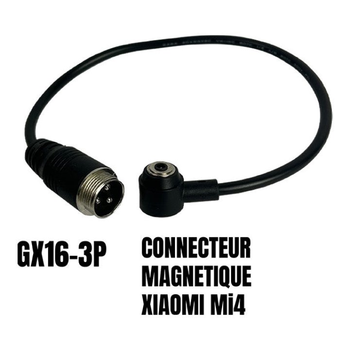 Adaptateur GX16-3 pins male vers connecteur magnetique Xiaomi Mi4