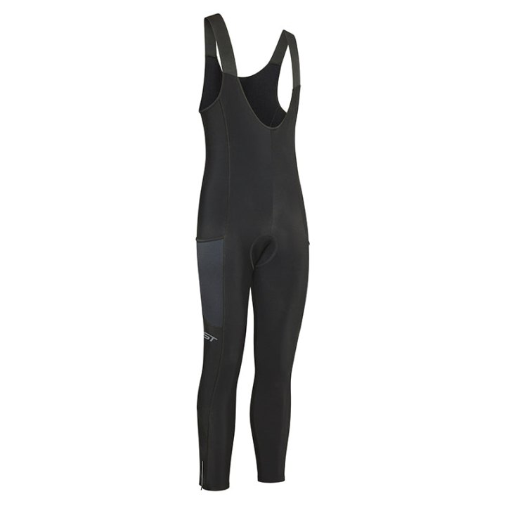 Cuissard - Collant Long Gist Bretelles Bib-Tighs Zero Pour Temperature 0° Noir Zip Aux Chevilles L