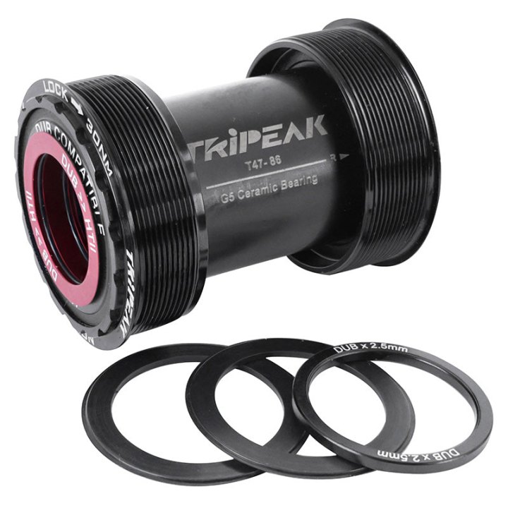 Cuvette Intégré Boîtier Filete Route Tripeak 3En1 Céramique Boite De 86-92 mm Diam T47 mm Pour Axe 24 mm, 28.99 mm, 30 mm (Compatible Sram Dub, Rotor 3D, Shimano, Colnago, Trek, Seka)