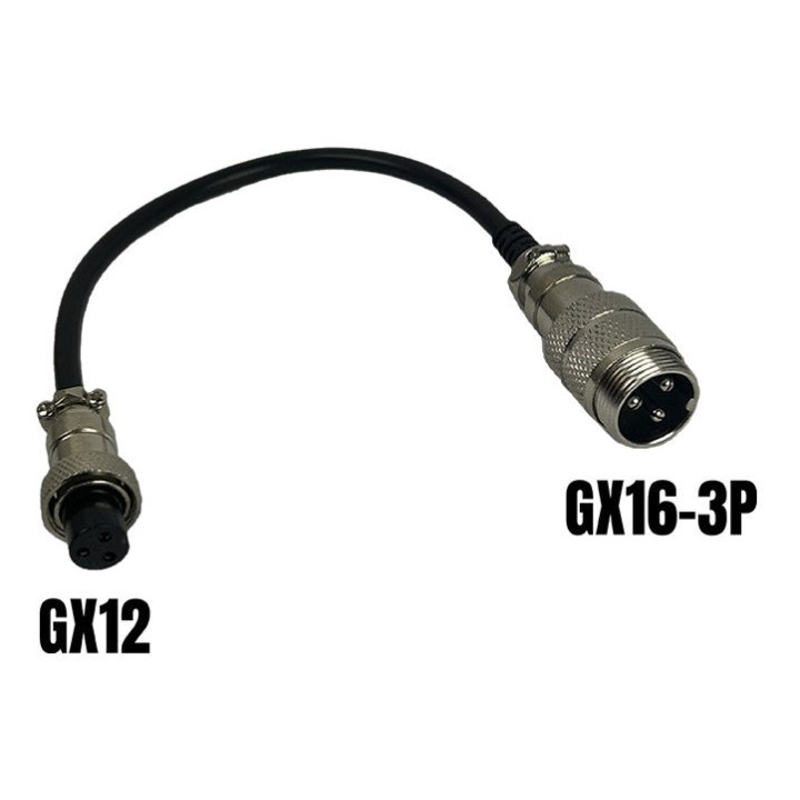 Adaptateur GX16-3P male vers GX12-3P femelle