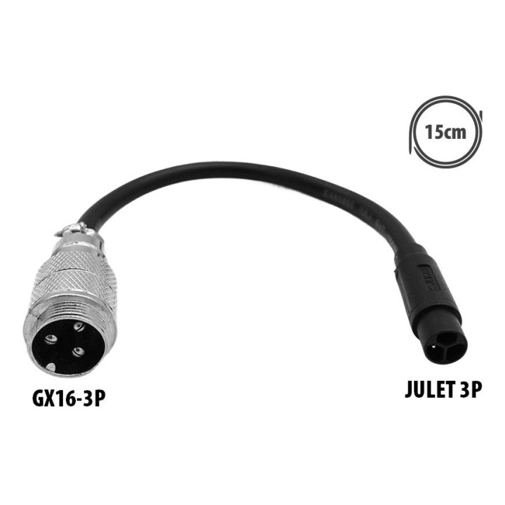 Adaptateur GX16-3P vers Julet 3P