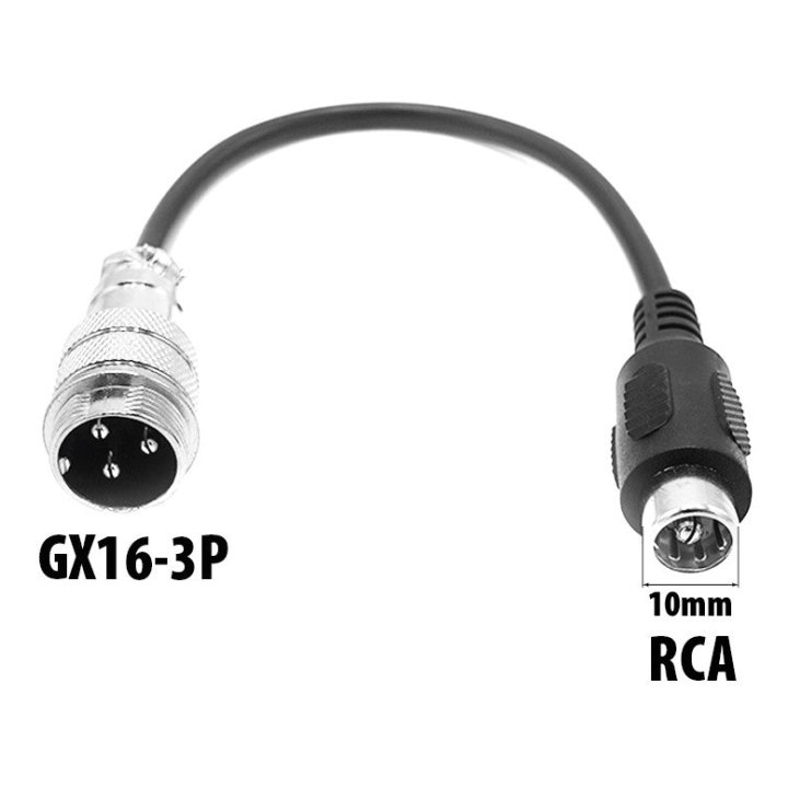 Adaptateur GX16-3P vers RCA 10mm