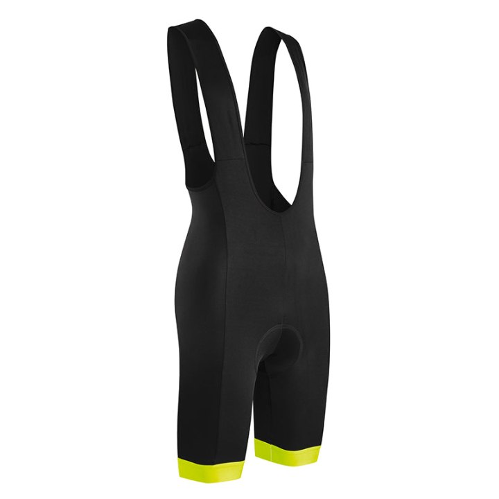 Cuissard Court Gist Bretelles Flow Fond Coolmax Noir Bords Jaune Fluo S