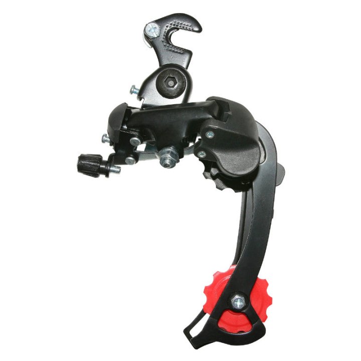 Dérailleur VTT Arrière P2R 8-7V. Tz Chape Longue Noir Avec Patte (Compatible Shimano Jusqu'A 30 dents)
