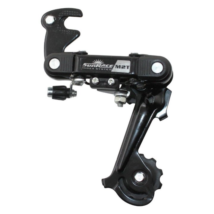 Dérailleur VTT Arrière Sunrace 6-7V. Chape Longue Avec Patte (Compatible Shimano)