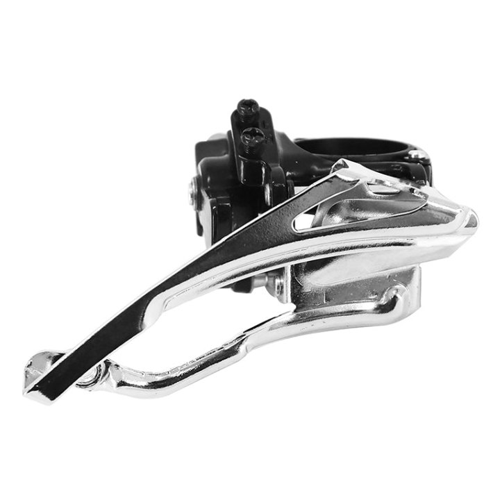 Dérailleur VTT Avant Microshift 7-8V. A Collier 34.9 Pour Triple Plateau 48X38X28 Tirage Haut-Bas (Avec Collier Adaptateur 31.8) (Compatible Shimano)