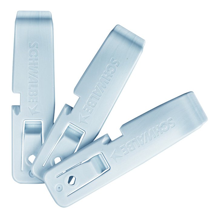 Démonte Pneu Vélo Schwalbe Bleu (Clipse Sur La Jante Pour Faciliter La Phase D'Assemblage) (Blister De 3 Pieces)