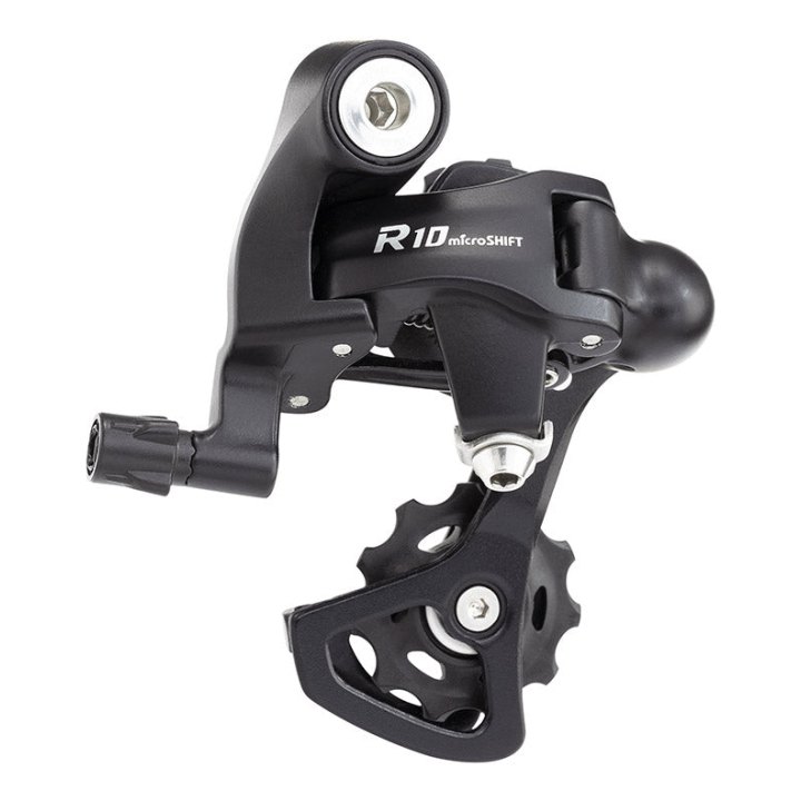 Dérailleur Route Arrière Microshift 10V. Chape Courte A Vis Double (Compatible Shimano)