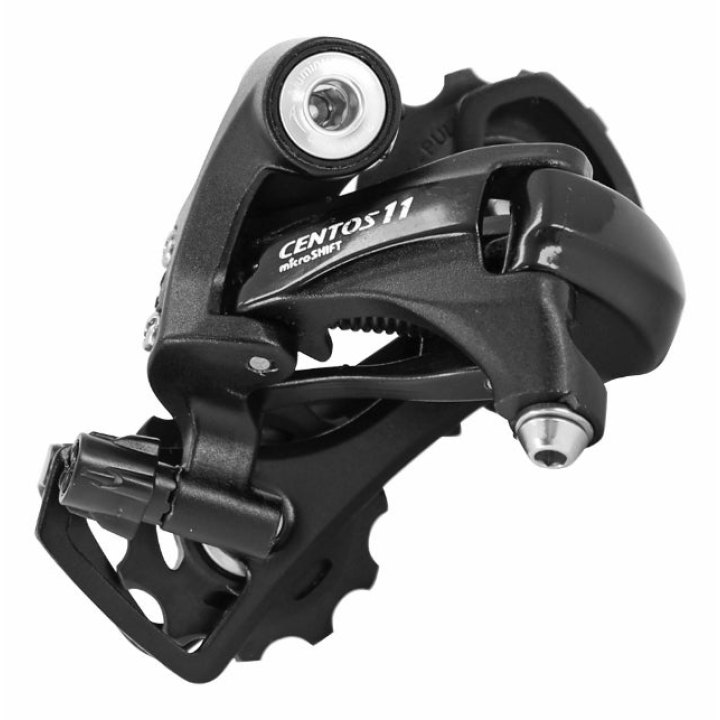 Dérailleur Route Arrière Microshift Centos 11V. Chape Courte Noir Double Compatible Shimano 105 - Ultegra