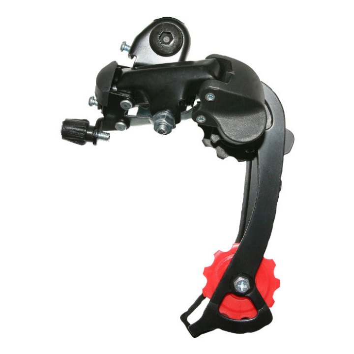 Dérailleur VTT Arrière P2R 8-7V. Tz Chape Longue Noir A Visser (Compatible Shimano Jusqu'A 30 dents)