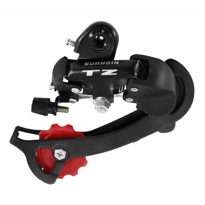 Dérailleur VTT Arrière P2R 8-7V. Tz Chape Longue Noir A Visser (Compatible Shimano Jusqu'A 30 dents) Sur Carte