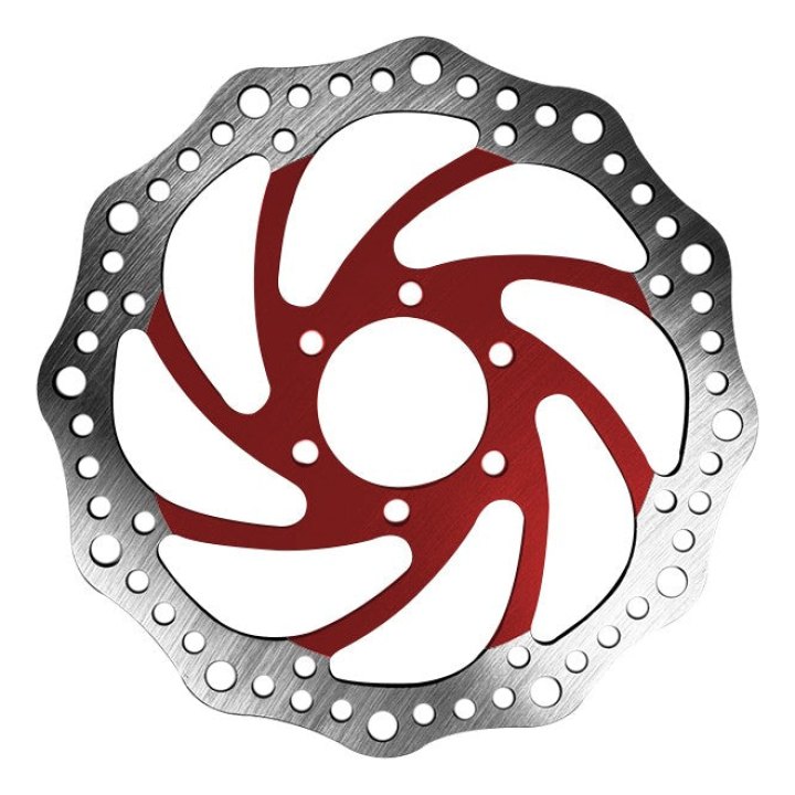 Disque de frein R6 160mm entraxe 48mm (3 couleurs) (Rouge)