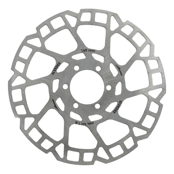 Disque De Frein Route - VTT 6 Trous Elvedes 160 mm Argent -Épaisseur 2 mm-