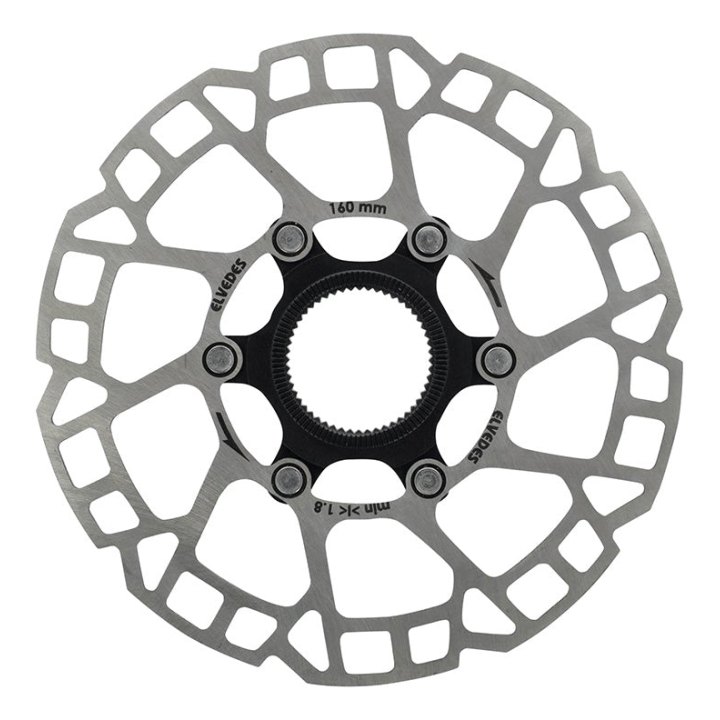 Disque De Frein Route - VTT Centerlock Elvedes 160 mm Argent -Épaisseur 2 mm-