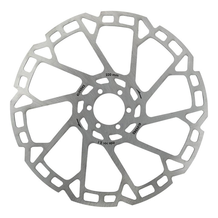 Disque De Frein VTT 6 Trous Elvedes 220 mm Argent -Épaisseur 2.3 mm-