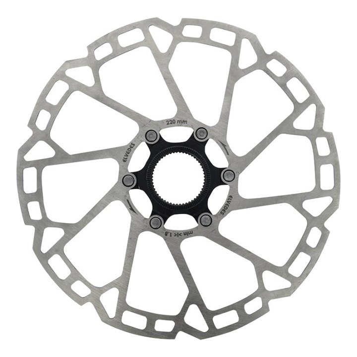 Disque De Frein VTT Centerlock Elvedes 220 mm Argent -Épaisseur 2 mm-