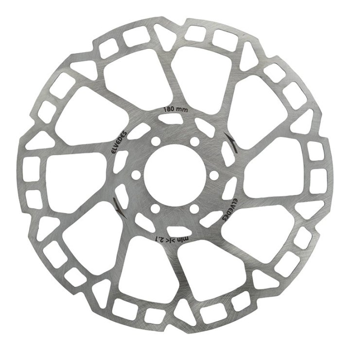 Disque De Frein VTT 6 Trous Elvedes 180 mm Argent -Épaisseur 2.3 mm-