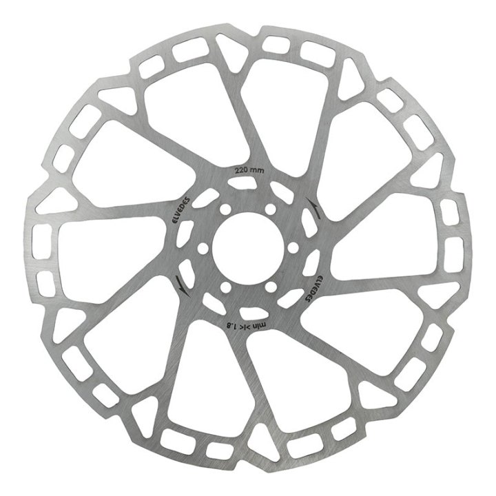 Disque De Frein VTT 6 Trous Elvedes 220 mm Argent -Épaisseur 2 mm-