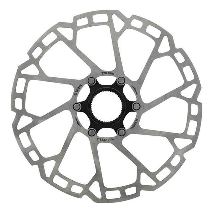Disque De Frein VTT Centerlock Elvedes 220 mm Argent -Épaisseur 1.8 mm-