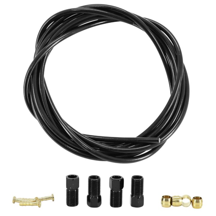Durite Pour Frein A Disque Type Shimano Bh59 Noir - Avec 4 Raccords Olives Et Pins Pour Gaine Hydraulique Deore-Alivio-Altus Longueur 3000 mm