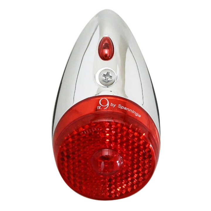 Éclairage Vélo A Dynamo Arrière 6V Sur Garde-Boue Spanninga Nine Classic ( Sans Fonction Safe-Stop ) (Vendu A L'Unite En Vrac Pour Montage Atelier)