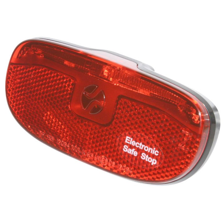 Éclairage Vélo A Dynamo Arrière Sur Porte-Bagage Spanninga Safe Avec Option Stop Entraxe 50 mm + 80 mm (Vendu A L'Unite En Vrac Pour Montage Atelier) Noir