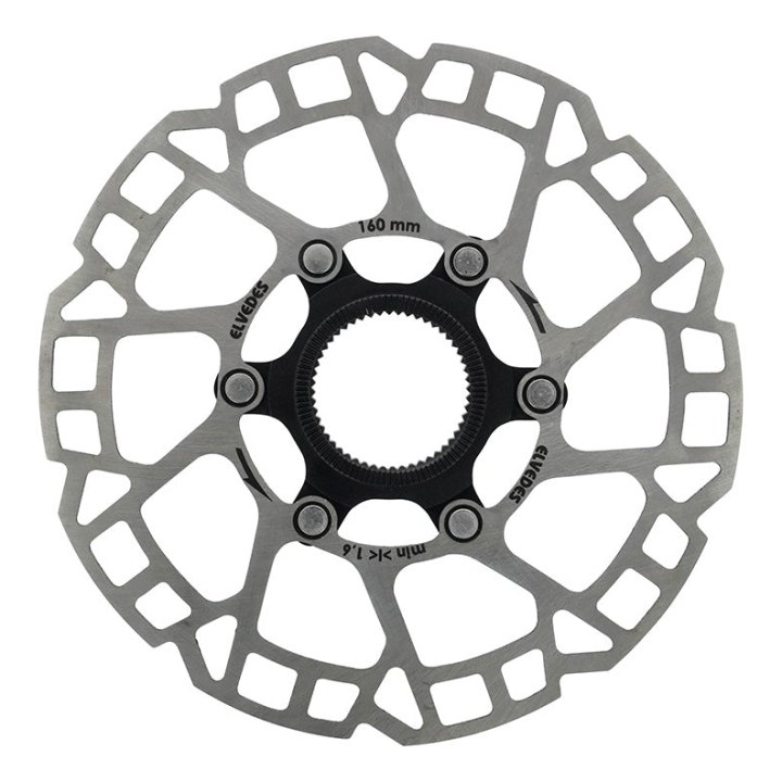Disque De Frein Route - VTT Centerlock Elvedes 160 mm Argent -Épaisseur 1.8 mm-