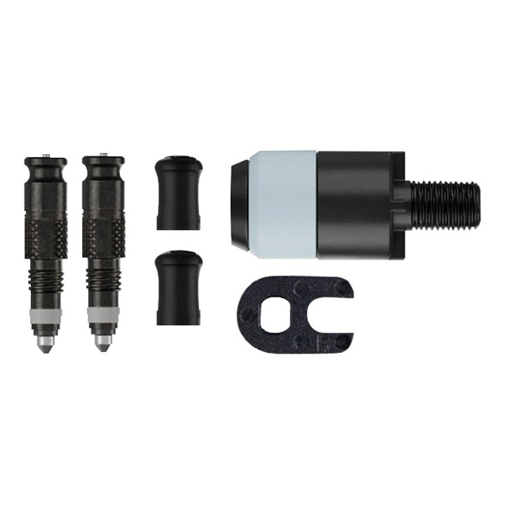 Adaptateur Valve De Pneu Tubeless Presta Vers Schwalbe Clik Valve Obus Demontable + Adaptateur Tête De Pompe (Vendu A La Paire Sur Carte)
