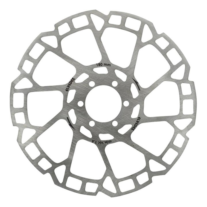 Disque De Frein VTT 6 Trous Elvedes 180 mm Argent -Épaisseur 1.8 mm-
